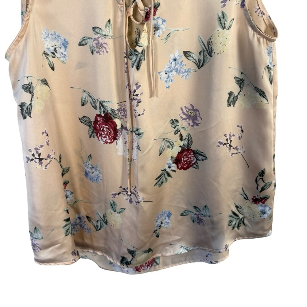 Jella C. Pastel Pink Cream Floral Blouse Size M Cottagecore Romantic Feminine - Picture 10 of 10